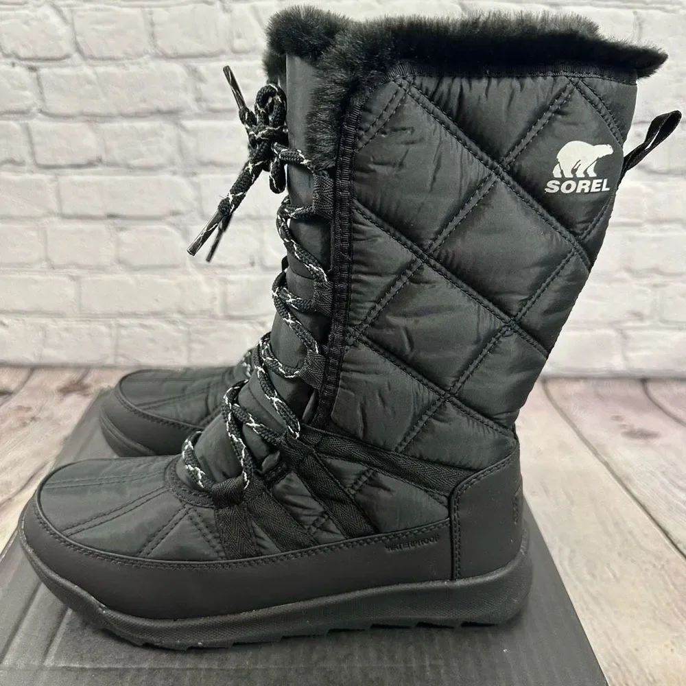 Sorel Whitney II Tall Lace Up Boot Waterproof & Insulated Black 6.5 NEW - Picture 4 of 9
